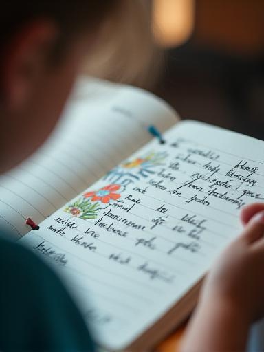 Dettaglio di un racconto illustrato a mano