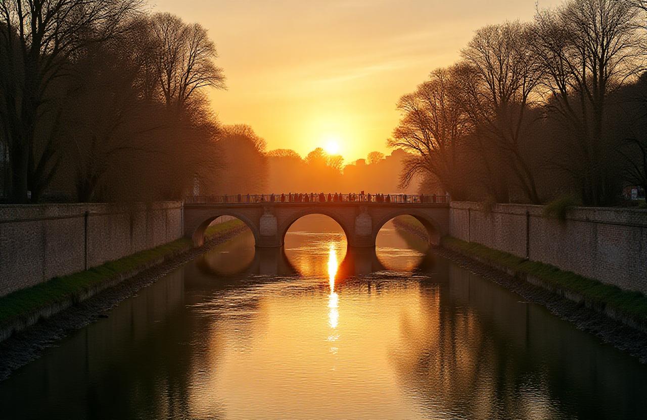 Veduta romantica del Lungotevere dei Tebaldi a Roma